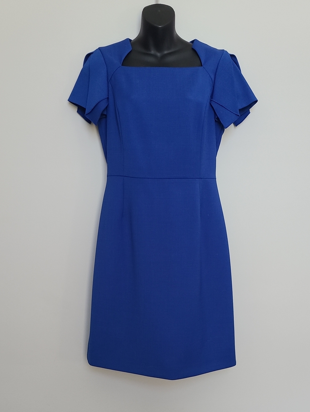 Brooks Brothers Wool Blend Shift Dress 8 Blue